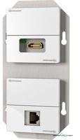 Kindermann 7456 000 544. Buchsen-Typ: RJ-45 + HDMI Wei&szlig;