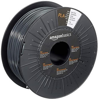 AmazonBasics Filament aus PLA-Kunststoff, 1.75 mm, Dunkelgrau, 1-kg-Spule