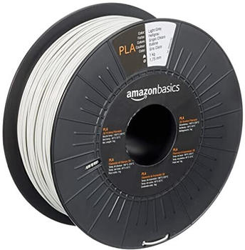 AmazonBasics Filament aus PLA-Kunststoff, 1.75 mm, Hellgrau, 1-kg-Spule
