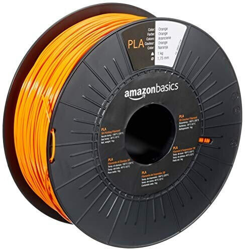AmazonBasics Filament aus PLA-Kunststoff, 1.75 mm, Orange, 1-kg-Spule