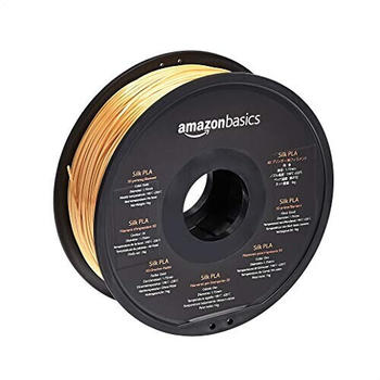 AmazonBasics Filament aus SILK-PLA-Kunststoff, 1.75 mm, 1-kg-Spule, Goldfarben (Seideneffekt)