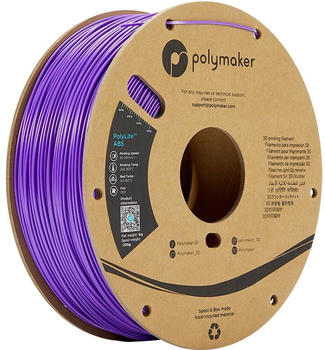 Polymaker PE01018 PolyLite Filament ABS geruchsarm 2.85mm 1000g Lila 1St.