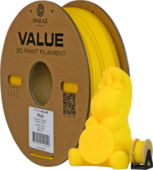 PrimaCreator PrimaValue PLA+ Filament 1.75mm 1kg Yellow
