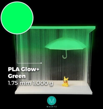 Maertz PLA Glow+ Green 1.75 mm 1.000 g