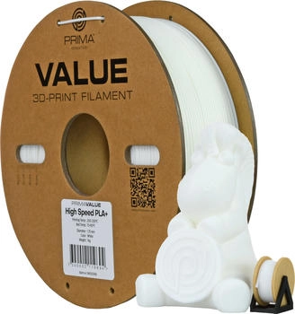 PrimaCreator PrimaValue PLA+ High Speed 1.75mm Weiss 1 kg