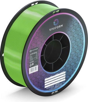 Viviform silk PLA Filament für 3D Drucker, 1kg Rolle, Durchmesser 1,75mm +/- 0,03mm, Grün (VF-PLA408)