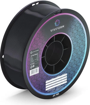 Viviform PLA+ Filament für 3D Drucker, 1kg Rolle, Durchmesser 1,75mm +/- 0,03mm, Schwarz (VF-PLA101)