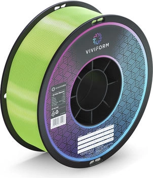 Viviform silk PLA Filament für 3D Drucker, 1kg Rolle, Durchmesser 1,75mm +/- 0,03mm, Limetten Grün (VF-PLA405)