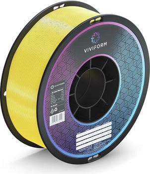 Viviform silk PLA Filament für 3D Drucker, 1kg Rolle, Durchmesser 1,75mm +/- 0,03mm, Gelb (VF-PLA406)