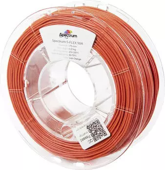 Spectrum 80526 S-Flex 98A Filament Flexibles Filament flexibel, chemisch beständig, verzugsfrei 1.75mm 250g lion orange