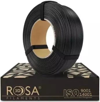 ROSA 3D Rosa3D Refill PETG CarbonLook 1.75mm 1kg Filament - kommt mit wiederverwendbarer Spule - Schwarz