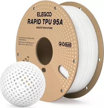 Elegoo Rapid TPU 95A White - 1,75 mm / 1000 g