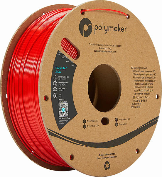 Polymaker PolyLite ASA Filament 1,75mm 1000g Rot