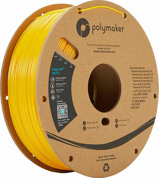 Polymaker PolyLite PETG Filament 1,75mm 1kg Yellow