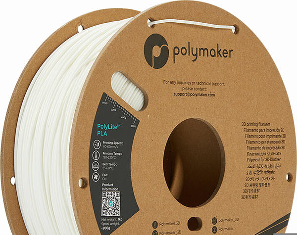 Polymaker PolyLite PLA Filament White 1,75mm 1kg