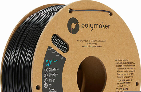 Polymaker PolyLite ASA Filament Black 1.75mm 1000g