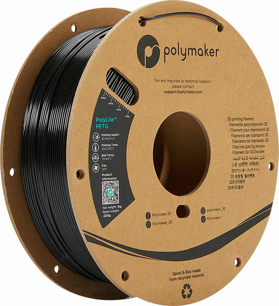 Polymaker PolyLite PETG Filament 1.75mm 1000g schwarz (PB01001)