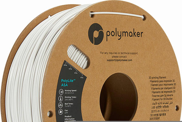 Polymaker PolyLite ASA Weiß - 1,75 mm / 1000 g