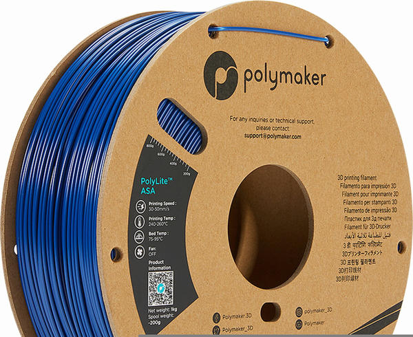 Polymaker PolyLite ASA Blau - 1,75 mm / 1000 g
