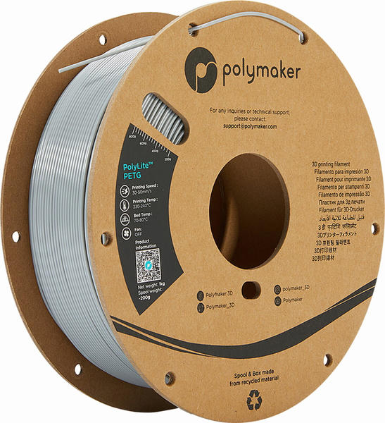 Polymaker PolyLite PETG Grau - 2,85 mm