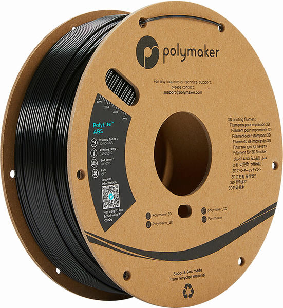 Polymaker PolyLite ABS Schwarz - 1,75 mm