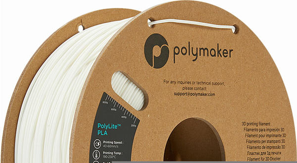 Polymaker PolyLite PLA Weiß - 2,85 mm / 1000 g