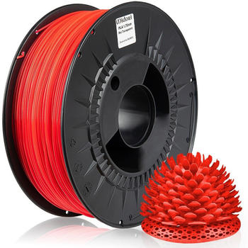 Midori 20 x 1,75mm PLA Filament 1kg Spule Rot Transparent