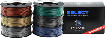 PrimaCreator PLA - 1.75mm - 6 x 250 g - Metallic Pack (rot, grün, blau, silber, gold, grau)