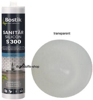 Bostik S300 Sanitärsilicon 1K Silikon Dichtstoff 300ml Kartusche Transparent