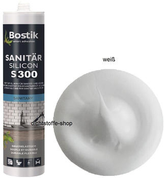 Bostik S300 Sanitärsilicon 1K Silikon Dichtstoff 300ml Kartusche Weiß
