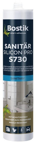 Bostik S730 Sanitär Silicon Pro 1K Silikon Dichtstoff 300ml Kartusche Titangrau