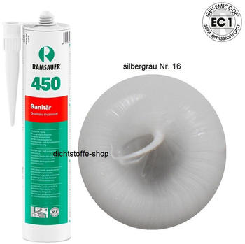 Ramsauer 450 Sanitär silbergrau Nr. 16 1K Silikon Dichtstoff 310ml Kartusche (2000398)