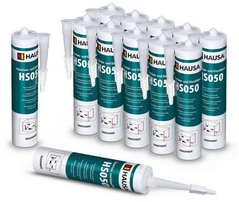 HAUSA Aquarium- und Glassilikon HS050 310 ml transparent 12-tlg.