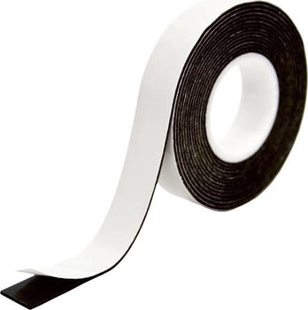 PETEC Schaumstoff-Montageband doppelseitig klebend schwarz 12mm x 1mm x 2m (87122)