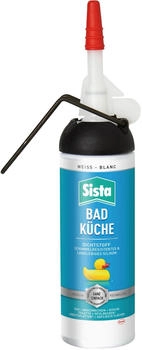 Sista Bad & Küche Silikon Dichtstoff weiß, schimmelresistent, wasserdicht, 100ml (SBKWS)