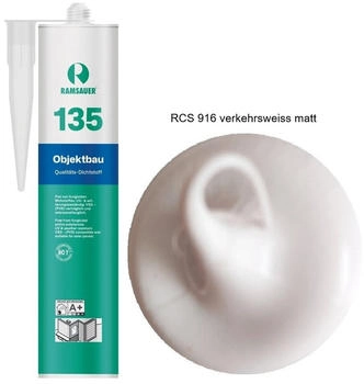 Ramsauer 135 Objektbau 1K Silicon Dichtstoff 310ml Kartusche RCS 916 verkehrsweiß matt