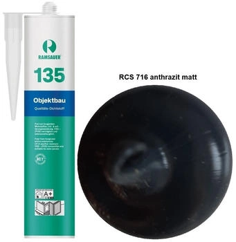 Ramsauer 135 Objektbau 1K Silicon Dichtstoff 310ml Kartusche RCS 716 anthrazit matt