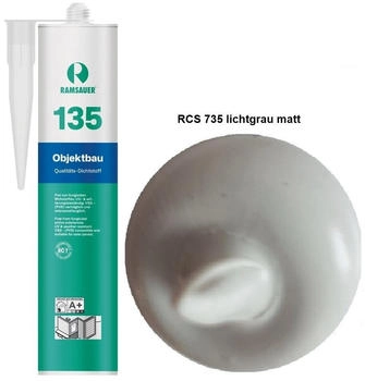 Ramsauer 135 Objektbau 1K Silicon Dichtstoff 310ml Kartusche RCS 735 lichtgrau matt