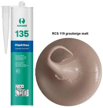 Ramsauer 135 Objektbau 1K Silicon Dichtstoff 310ml Kartusche RCS 119 graubeige matt