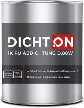 DICHTON 1K Polyurethan-Abdichtung D.88W grau 1 kg (D.88W)