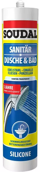 Soudal Dusche & Bad Silikon, weiß, 300 ml (118535)