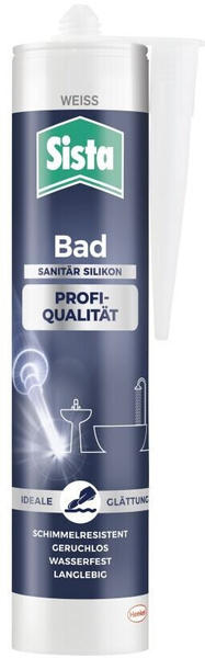 Sista Bad Sanitär Silikon Profi-Qualität weiß