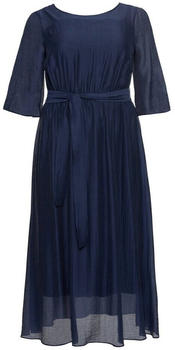 Sheego Abendkleid in sehr weiter Form mit Bindeband (5B616-40X) dunkelblau