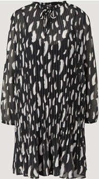 Comma Kleid mit Plissee-Falten (2121615.99B0) schwarz
