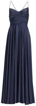 Swing Modelle HEY KYLA Abendkleid Satinkleid mit Schnürung am Rücken navy