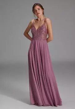 Swing Modelle HEY KYLA Abendkleid aus Materialmix rose berry