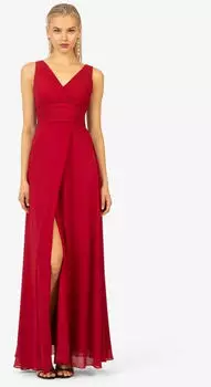 Kraimod Abendkleid V-ausschnitt Rückenausschnitt kirsche