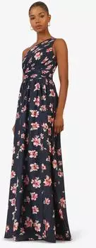 Kraimod Abendkleid dunkelblau rot weiß