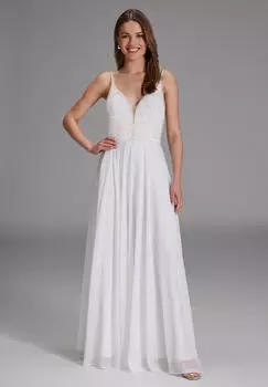 Swing Modelle HEY KYLA Abendkleid aus Materialmix ivory