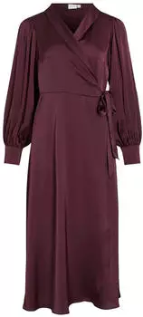 Vila Langärmeliges Midi-Kleid mit V-Ausschnitt (14093784) fig